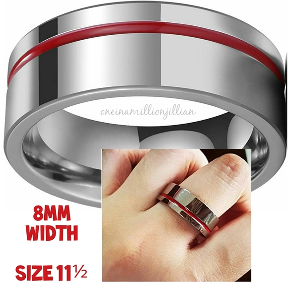 Other - NWOT Men's 8mm Classic Titanium Ring Band As 11.5